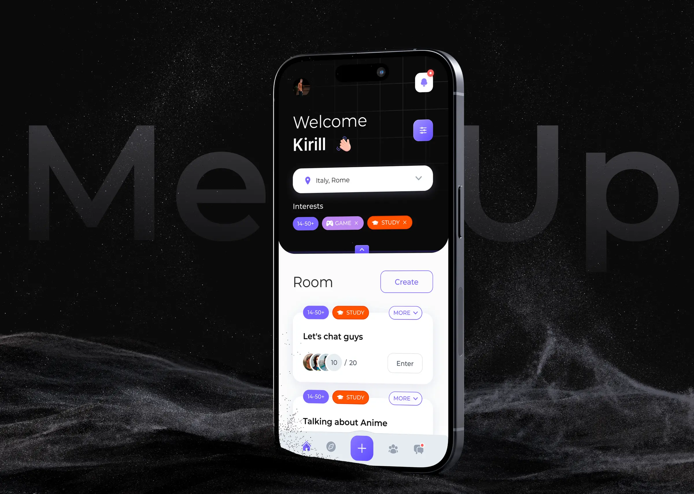 Meet: Interface design