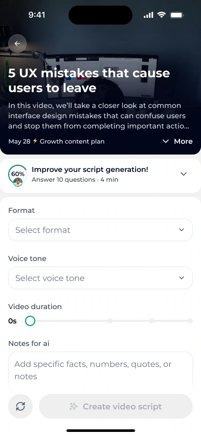 Script settings