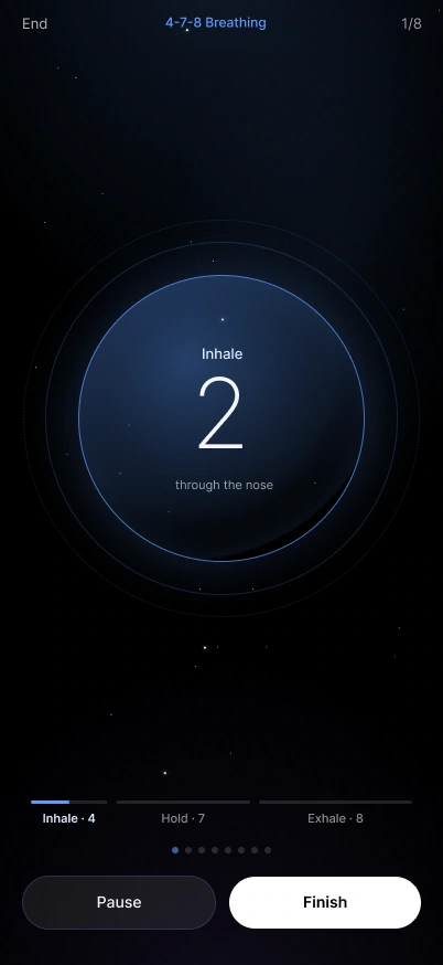 A breathing practice