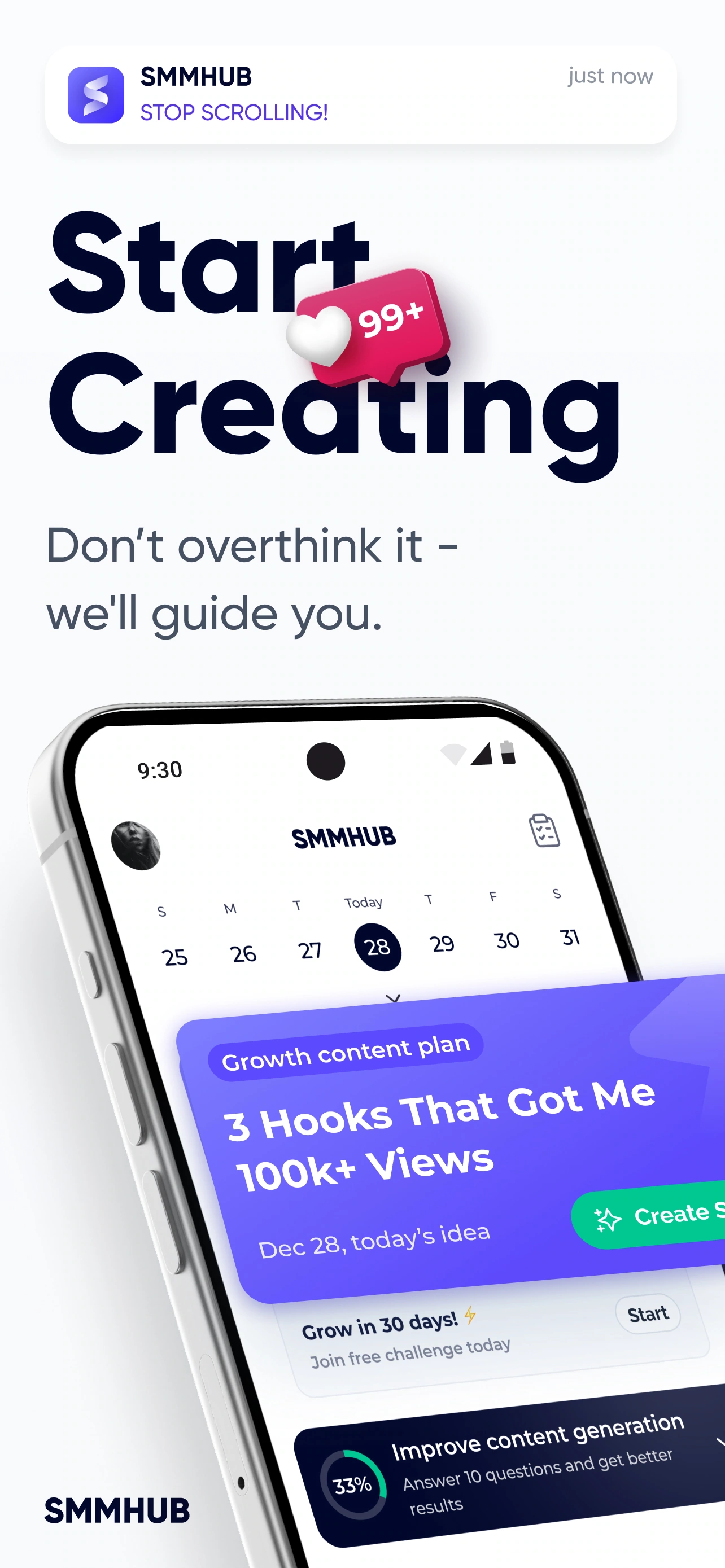 SMMHub Android: Content plan