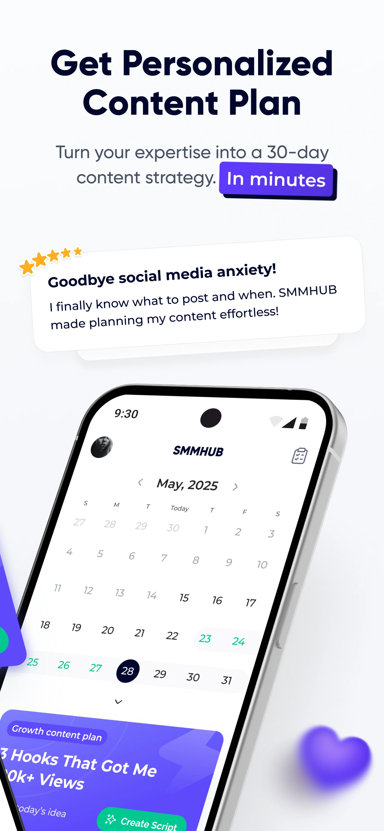 SMMHub Android: Content plan