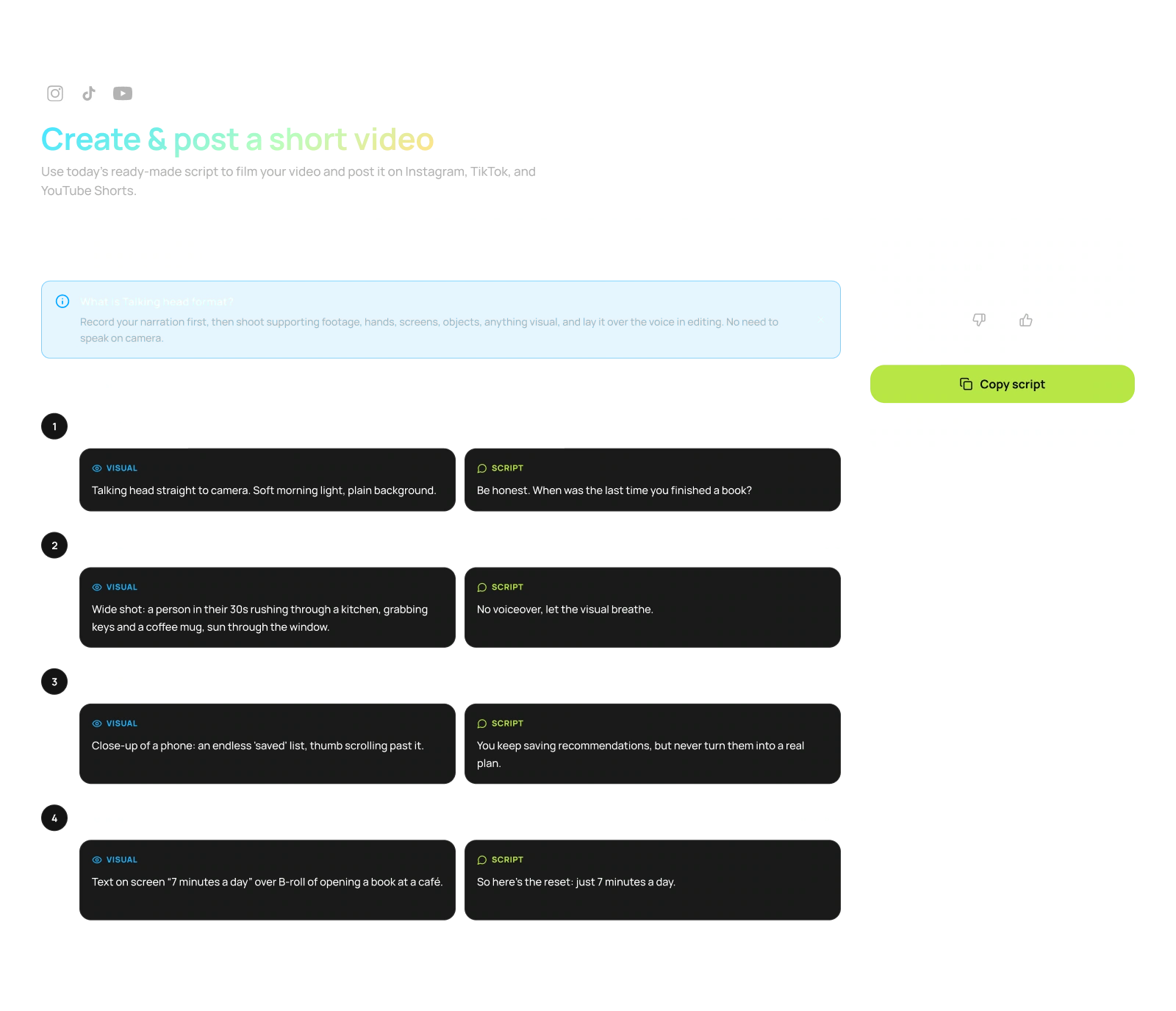 SMMHub Pro: Lo storyboard di un video