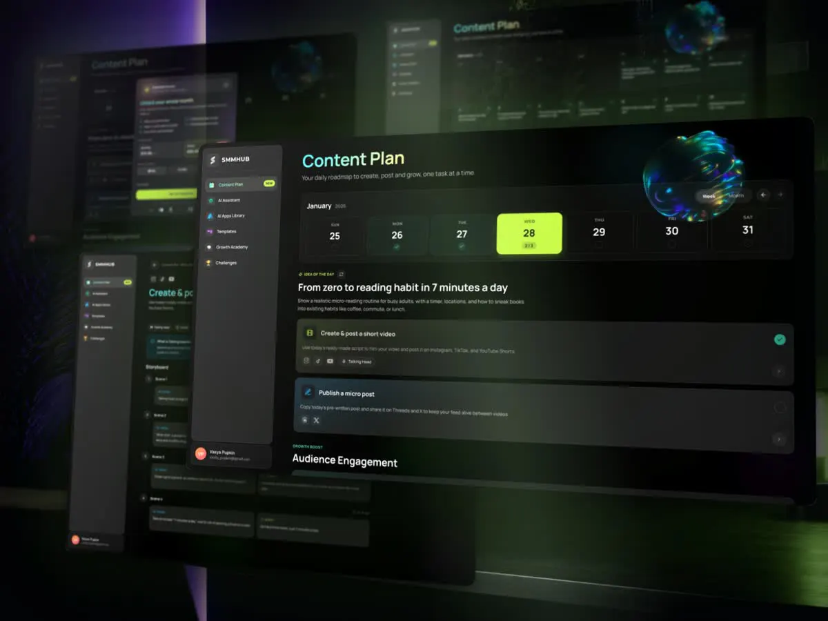 SMMHUB Web, animated project presentation